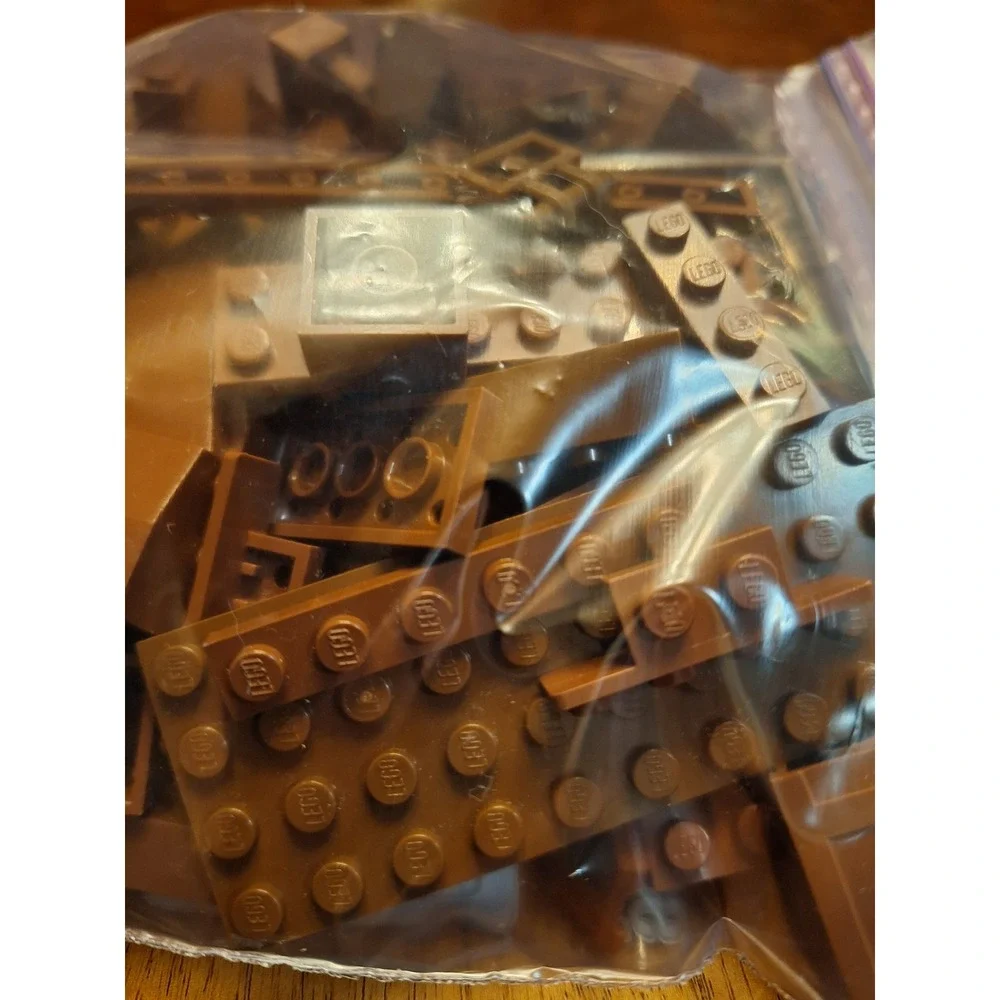 LEGO Bulk 1/2 Pound Lot Brown Bricks Plates Specialty Pieces Mixed Parts Assort.